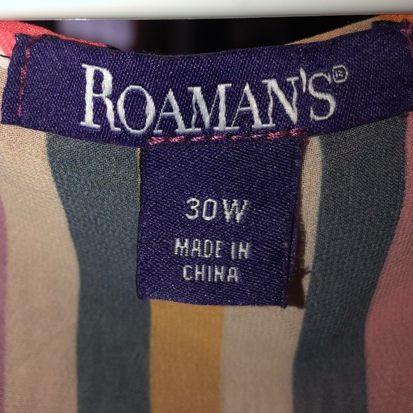 NWOT Roaman’s Striped Tank Top Plus Size 30w - Picture 3 of 4